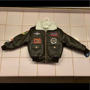 Kids Brown Bomber Jacket